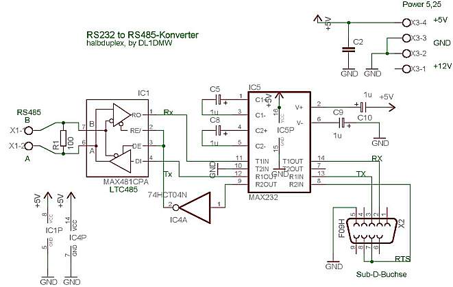 Переходник rs485 usb схема