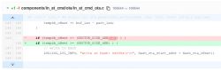 Code snippet showing a fix changing the condition in an if statement.