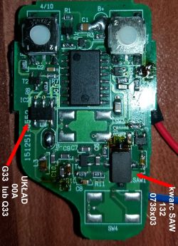 Volvo V40 2000r - Identyfikacja elementów w pilocie centralnego zamka