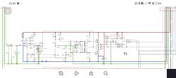 Fragment schematu wzmacniacza Denon AVR-X3600H z oznaczeniami tranzystorów i połączeń