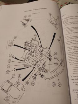 Schemat hydrauliczny z oznaczeniami komponentów