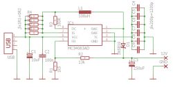 Mała przetwornica 5/12V do zasilania lampy pierścieniowej by bsw Mała przetwornica 5/12V do zasilania lampy pierścieniowej by bsw