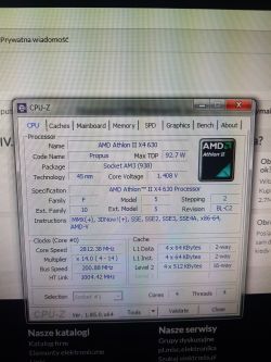 - Bardzo wysokie obroty wentylatora CPU - Bardzo wysokie obroty wentylatora CPU