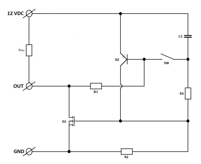 Bistabilny półprzewodnikowy przycisk 12V 10A