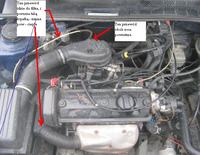 Golf 2 1990 1.3 Benzyna - Silnik gaśnie, popękana rura, brak reakcji na gaz