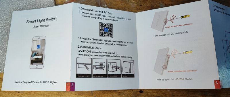Smart Light Switch Zigbee User Manual User manual for a Zigbee smart light switch.