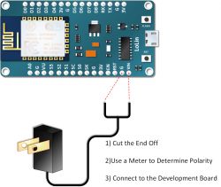 Zasilanie NodeMCU v3 z gniazdka - adapter 230V - 9V + gniazdo DC i... już?