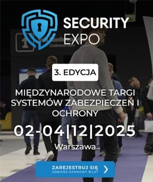 Plakat targów Security Expo 2025 w Warszawie Plakat promujący targi Security Expo 2025 w Warszawie