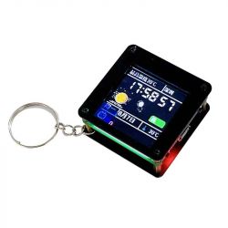 ESP32 C3: Mini LCD Display Keychain ESP32 C3 module with a colorful LCD display in a keychain format.