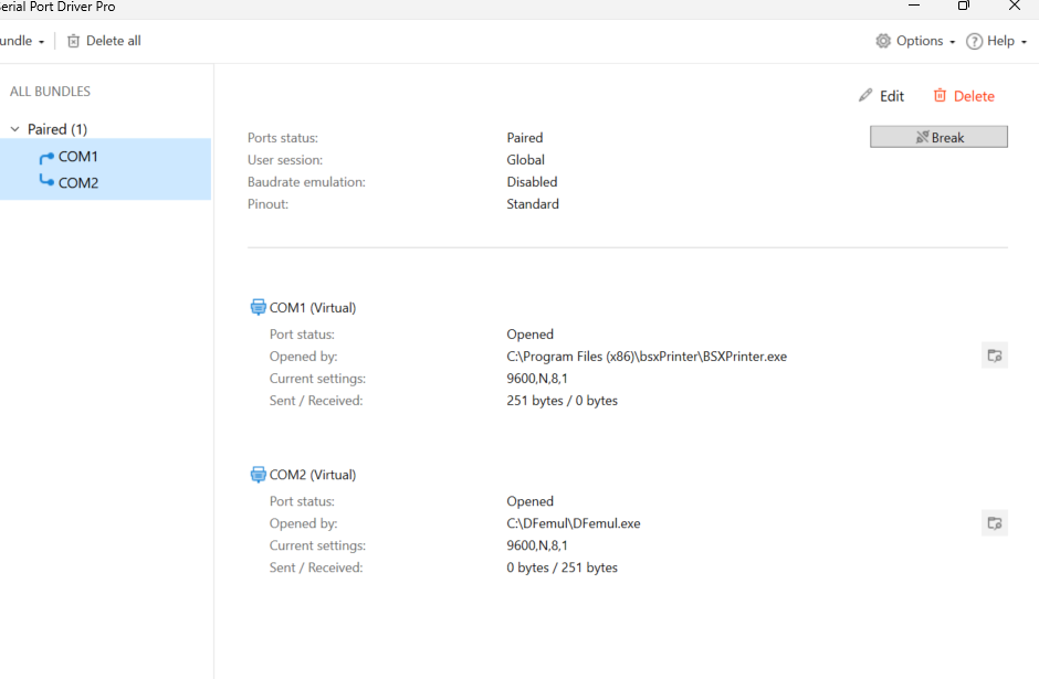 Emulator drukarki fiskalnej - problem z połączeniem - DFemul, Virtual ...
