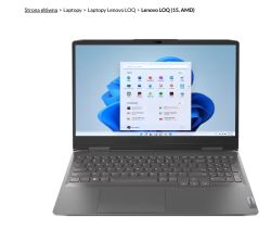 Laptop Lenovo LOQ 15APH8 z otwartym systemem Windows 11 na ekranie