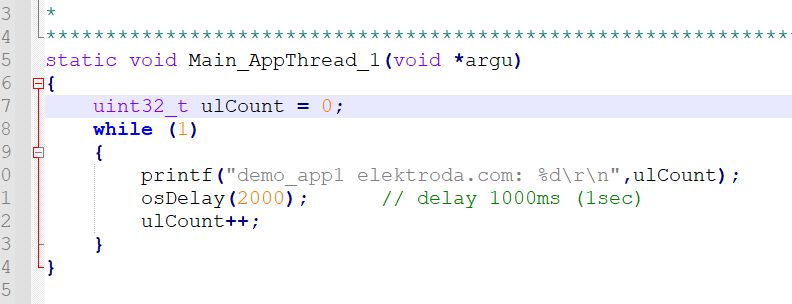 Snippet of C code with a while loop.