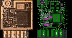 Image of an actual module and its circuit schematic.