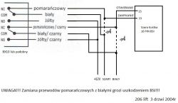Peugeot 206 2004 1,4 16v - Podłączenie sterownika zamka centralnego