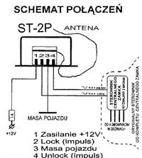 Jak podłączyć sterownik zamka centralnego ST-2P w Corsie C 2002?