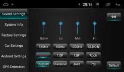 Chinese 2din android radio - How to enable amplifier settings?