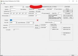 Screenshot of Beken Writer V1.60 software used for firmware flashing.