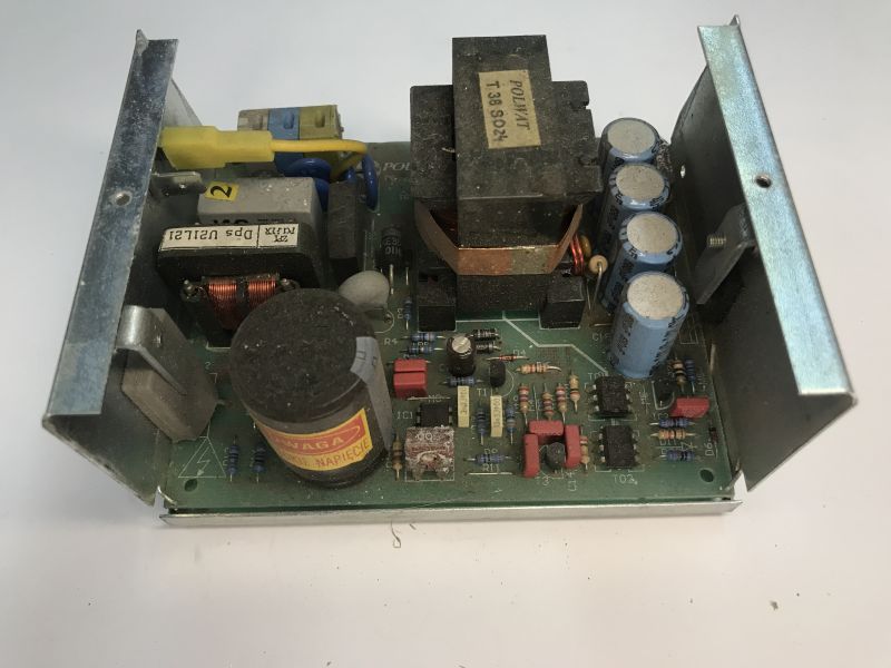 The inside of the Polish retro power supply Polwat PWS-100 RM 24V/4A - has it survived the years of 