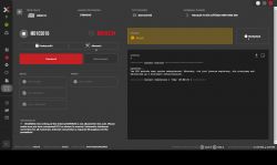 Zrzut ekranu oprogramowania do sterowania ECU pokazujący komunikat błędu przy próbie połączenia z MD1CS016.