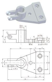 Dimensioned 2D Technical Drawing Examples with 3D Views: Books & Websites Resource