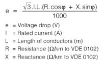 Formula for Cable Cross-Section Calculation: Emergency Lighting, Fireproof Cables, 437W Power