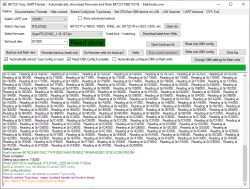 Screenshot of BK7231 Easy UART Flasher with memory read operation completed