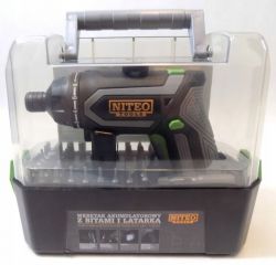 Tania i lekka wkrętarka na uniwersalne bity zasilana bateriami AA