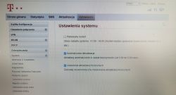 Zrzut ekranu panelu ustawień routera T-Mobile z zaznaczonymi opcjami automatycznej aktualizacji.
