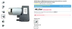 Mini pompka próżniowa 12V z plastikową obudową, widok z boku