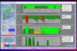 Zrzut ekranu z programu LTEInspecteur pokazujący parametry sygnału sieci LTE.
