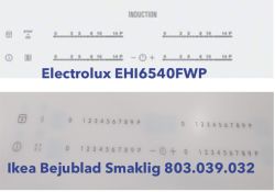 Porównanie paneli sterowania: Electrolux EHI6540FWP i Ikea Bejublad Smaklig 803.039.032