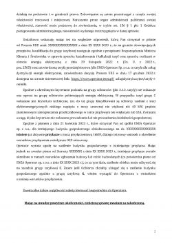 Changing the tariff from C11 to G11 or another one in the "utility building"