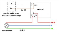 Light control: INT-ORS Satel expander + conventional switches