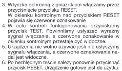 Fragment instrukcji obsługi z krokami postępowania.