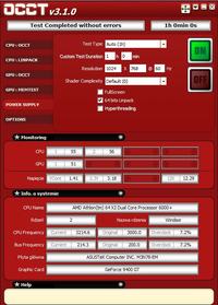 OverClock Athlon X2 6000+, GeForce 9400GT i Kingston HyperX