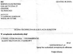 TV Samsung UE40ES6100 Poziomy pas TV Samsung UE40ES6100 Poziomy pas