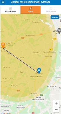 Kłopoty z odbiorem sygnału VHF z anteną BX 1000+ LTE Olympia Combo - 28km od nadajnika Ostrołęka