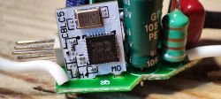 CBLC5 Module with BK7231N Chip CBLC5 module with BK7231N chip on a PCB.