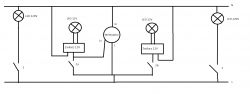 Electrical diagram with bathroom fan and S&P timer