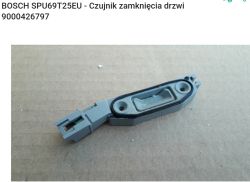 Czujnik zamknięcia drzwi zmywarki Bosch SPU69T25EU na tle kartonu