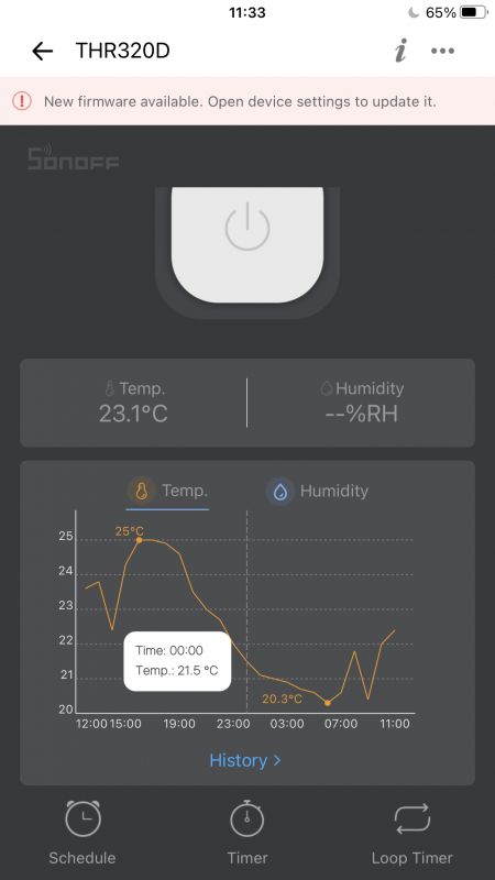 [ESP32] Termostat z wyświetlaczem i WiFi - Sonoff THR320D - aplikacja eWeLink