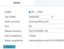 DVS-XVR0801-N5 - brak podglądu przez www oraz program komputerowy