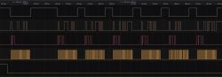 Screenshot of a waveform from a logic analysis of electronic signals for a controller.