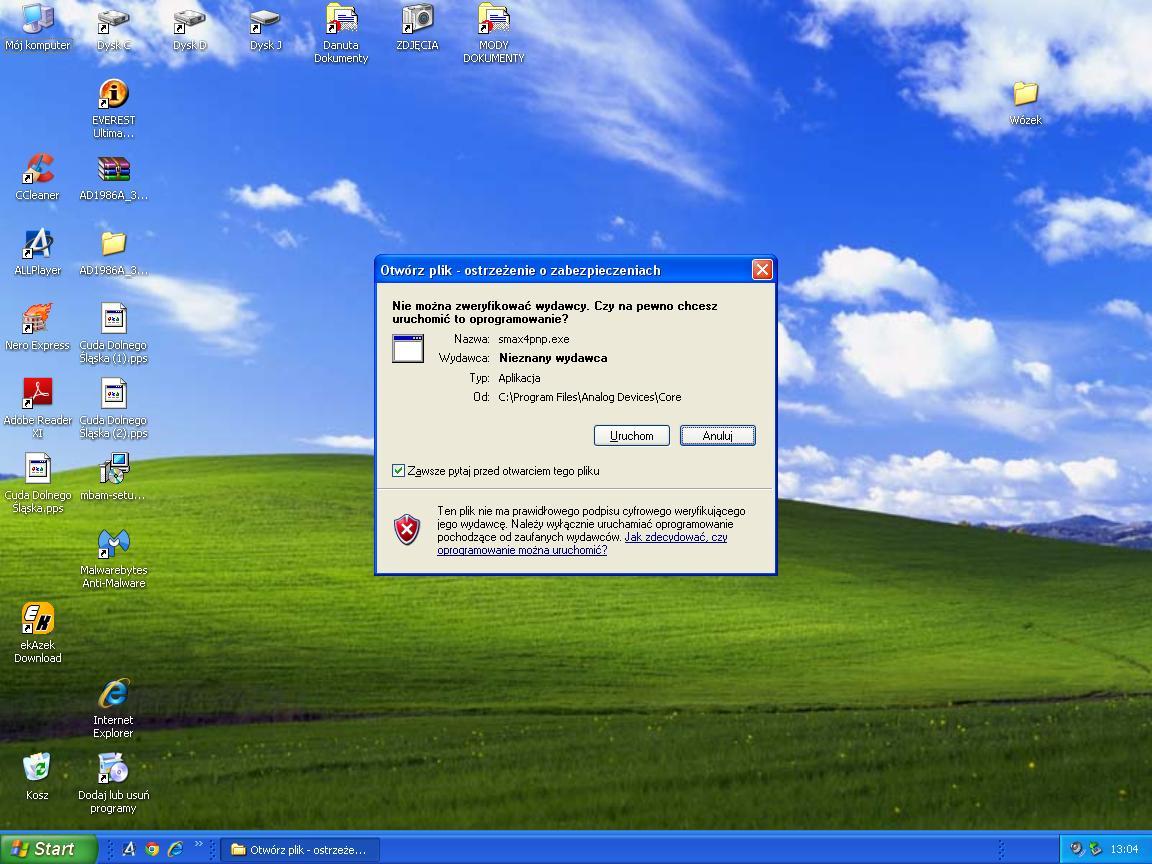 Windows XP - Ciągle pojawia się ikona smax4pnp.exe przy załadowaniu systemu