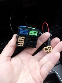 Connection of factory radio audi a4 b7 avant subwoofer and speakers