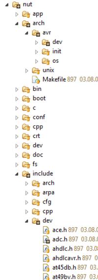 [Atmega128][Ethernut] - inicjalizacja ADC, kompilacja