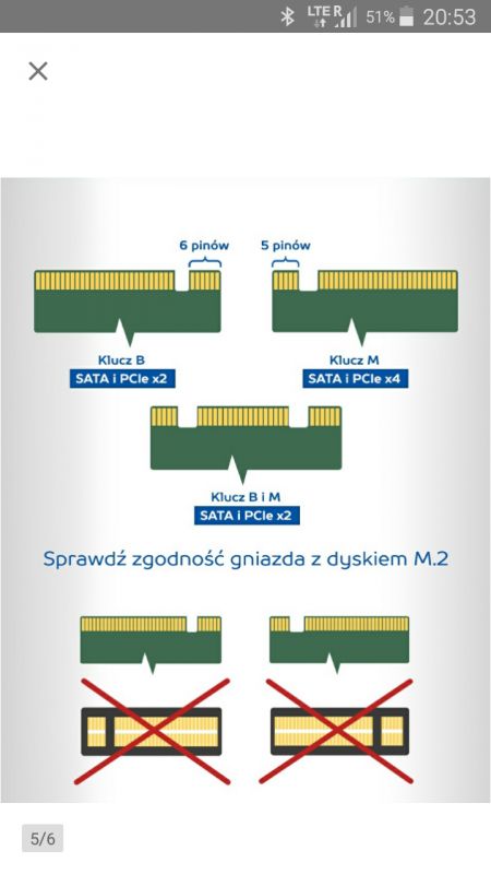 Jaki SSD pasuje do MSI GV62 7RC - złącze z jednym czy dwoma ząbkami?