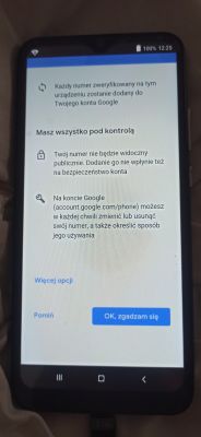 Brak reakcji na przyciski przy weryfikacji numeru na koncie Google