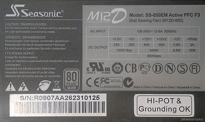 Seasonic series M12D model: SS-850EM nie startuje... Seasonic series M12D model: SS-850EM nie startuje...