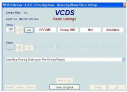 VW Passat B6 3C - Parking Brake Failure After Discs and Pads Replacement, VCDS Adaptation Issues